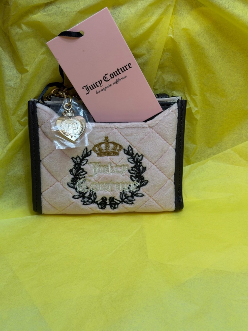 Juicy Couture Royal Couture wallet with charm, NWT